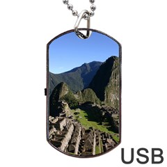 Machu Picchu Dog Tag Usb Flash (one Side) by trendistuff