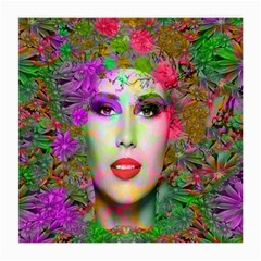 Flowers In Your Hair Medium Glasses Cloth by icarusismartdesigns