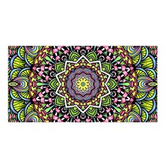 Psychedelic Leaves Mandala Satin Shawl by Zandiepants