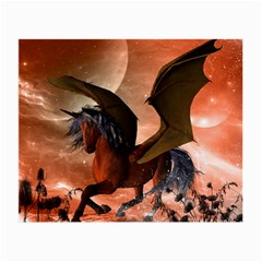 Wonderful Dark Unicorn In The Night Small Glasses Cloth by FantasyWorld7