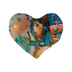Star Illumination Standard 16  Premium Flano Heart Shape Cushions by icarusismartdesigns
