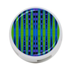 Blue Green Geometric 4-port Usb Hub (two Sides)  by BrightVibesDesign