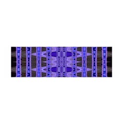 Blue Black Geometric Pattern Satin Scarf (oblong) by BrightVibesDesign