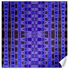 Blue Black Geometric Pattern Canvas 16  X 16   by BrightVibesDesign