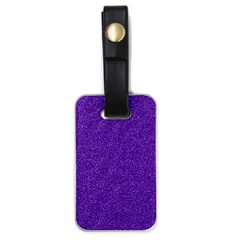 Festive Purple Glitter Texture Luggage Tags (one Side)  by yoursparklingshop