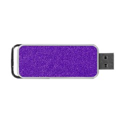 Festive Purple Glitter Texture Portable Usb Flash (one Side) by yoursparklingshop