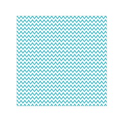 Blue White Chevron Small Satin Scarf (square) by yoursparklingshop