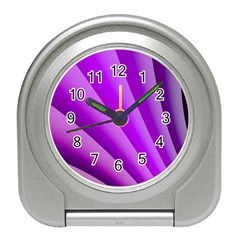 Gentle Folds Of Purple Travel Alarm Clocks by FunWithFibro