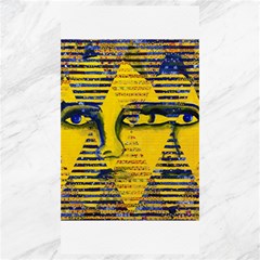 Conundrum Ii, Abstract Golden & Sapphire Goddess Canvas 40  X 72   by DianeClancy