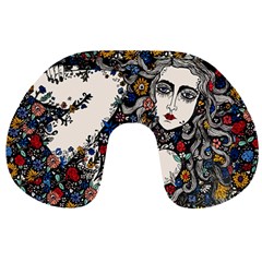 Flower Woman Travel Neck Pillow by DryInk
