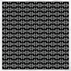 Black White Tiki Pattern Canvas 16  X 16   by BrightVibesDesign