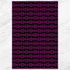 Pink Black Retro Tiki Pattern Canvas 12  X 18   by BrightVibesDesign