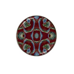 Fancy Maroon Blue Design Hat Clip Ball Marker (10 Pack) by BrightVibesDesign