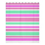 Pink Green Stripes Shower Curtain 60  x 72  (Medium)  60 x72  Curtain