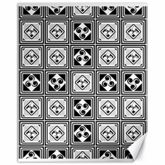 Black And White Canvas 11  X 14   by FunkyPatterns