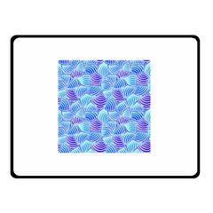 Blue And Purple Glowing Double Sided Fleece Blanket (small)  by FunkyPatterns