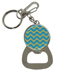 Blue And Yellow Bottle Opener Key Chains by FunkyPatterns