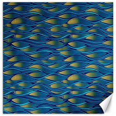 Blue Waves Canvas 12  X 12   by FunkyPatterns