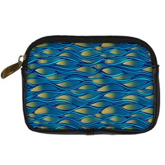 Blue Waves Digital Camera Cases by FunkyPatterns