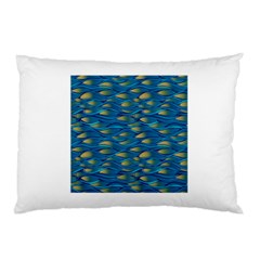 Blue Waves Pillow Case (two Sides) by FunkyPatterns