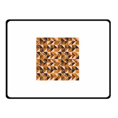 Brown Tiles Double Sided Fleece Blanket (small)  by FunkyPatterns