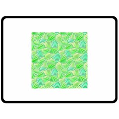 Green Glowing Double Sided Fleece Blanket (large)  by FunkyPatterns