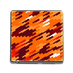 Brown Orange Shapes                                                    			memory Card Reader (square) by LalyLauraFLM