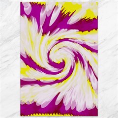 Tie Dye Pink Yellow Abstract Swirl Canvas 12  X 18   by BrightVibesDesign