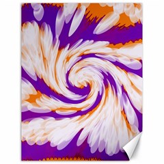 Tie Dye Purple Orange Abstract Swirl Canvas 18  X 24   by BrightVibesDesign