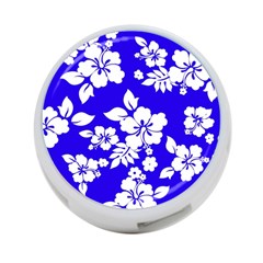 Deep Blue Hawaiian 4-port Usb Hub (one Side) by AlohaStore
