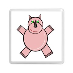 Pink Rhino Memory Card Reader (square)  by Valentinaart