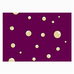 Purple And Yellow Bubbles Large Glasses Cloth by Valentinaart