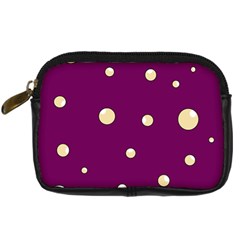 Purple And Yellow Bubbles Digital Camera Cases by Valentinaart