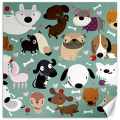 Dog Pattern Canvas 20  X 20   by Mjdaluz