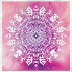 Pink Watercolour Mandala Canvas 12  X 12   by TanyaDraws