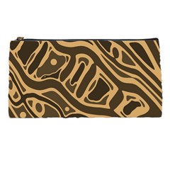 Brown Abstract Art Pencil Cases by Valentinaart