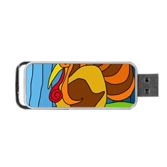 Thanksgiving Turkey  Portable Usb Flash (one Side) by Valentinaart
