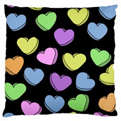 Valentine s Hearts Large Cushion Case (two Sides) by BubbSnugg