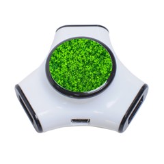 Shamrock Clovers Green Irish St  Patrick Ireland Good Luck Symbol 8000 Sv 3-port Usb Hub by yoursparklingshop