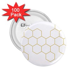 Honeycomb Pattern Graphic Design 2 25  Button (100 Pack) by picsaspassion