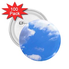 Summer Clouds And Blue Sky 2 25  Buttons (100 Pack)  by picsaspassion
