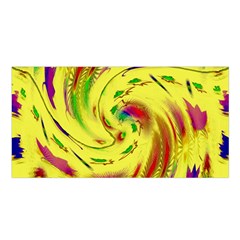Leaf And Rainbows In The Wind Satin Shawl by pepitasart