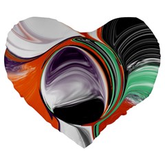 Abstract Orb Large 19  Premium Heart Shape Cushions by digitaldivadesigns
