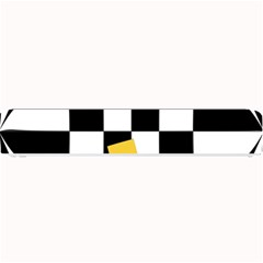 Dropout Yellow Black And White Distorted Check Small Bar Mats by designworld65