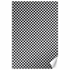 Sports Racing Chess Squares Black White Canvas 12  X 18   by EDDArt