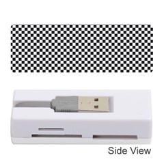 Sports Racing Chess Squares Black White Memory Card Reader (stick)  by EDDArt