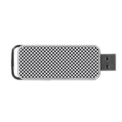 Sports Racing Chess Squares Black White Portable Usb Flash (one Side) by EDDArt