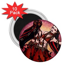 Gemini Tribal Twins 2 25  Magnets (10 Pack)  by BubbSnugg