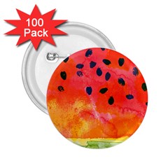 Abstract Watermelon 2 25  Buttons (100 Pack)  by DanaeStudio