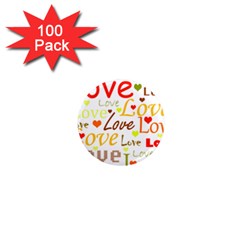 Valentine s Day Pattern 1  Mini Magnets (100 Pack)  by Valentinaart